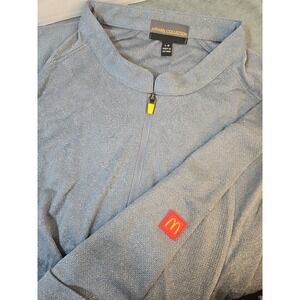 Mcdonalds Crew Shirt Size Large Quarter Zip Short‎ Sleeve Workwear Uniform MC305